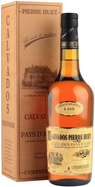 Кальвадос Calvados Pierre Huet, "Vieille Reserve" 8 ans, Calvados Pays d'Auge AOC, gift box, 0.7 л