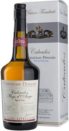 Кальвадос Christian Drouin, Calvados Pays d'Auge "Fut de Banyuls" 6 Ans, gift box, 0.7 л
