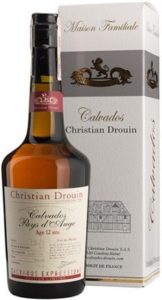 Кальвадос Christian Drouin, Calvados Pays d'Auge "Fut de Rhum" 12 Ans, gift box, 0.7 л