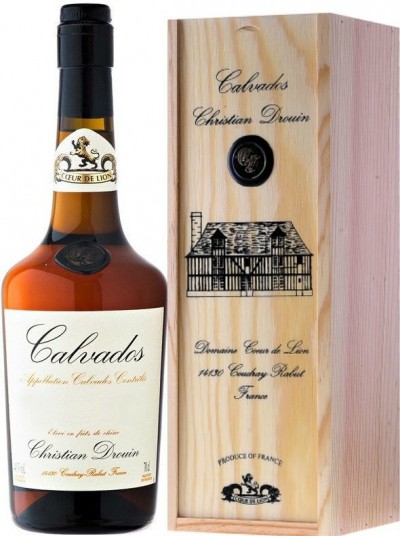 Кальвадос "Coeur de Lion" Calvados 60 ans, Pays d'Auge AOC, wooden box, 0.7 л