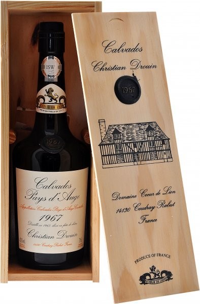 Кальвадос Coeur de Lion Calvados Pays d`Auge 1967, wooden box, 0.7 л