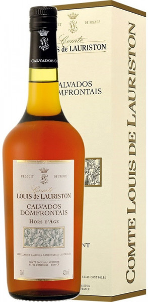 Кальвадос "Comte Louis de Lauriston" Hors d'Age, Domfrontais AOC, gift box, 0.7 л