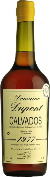Кальвадос Domaine Dupont, Calvados Pays d'Auge, 1977, 0.7 л