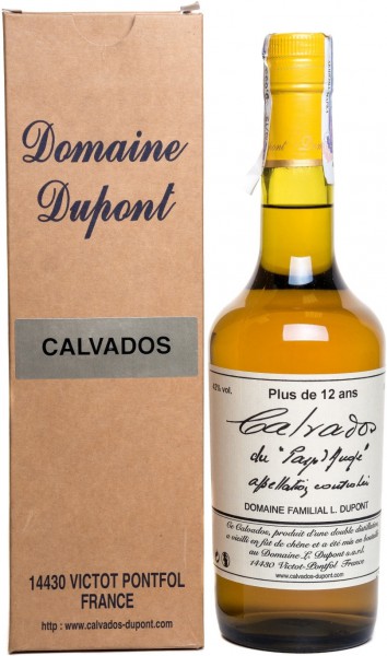 Кальвадос Domaine Dupont, Calvados Plus de 12 Ans, Pays d'Auge AOC, gift box, 0.5 л