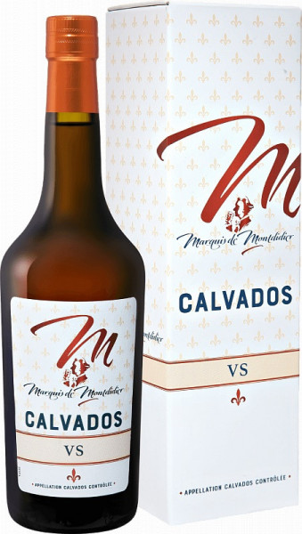 Кальвадос "Marquis de Montdidier" VS, Calvados AOC, gift box, 0.7 л