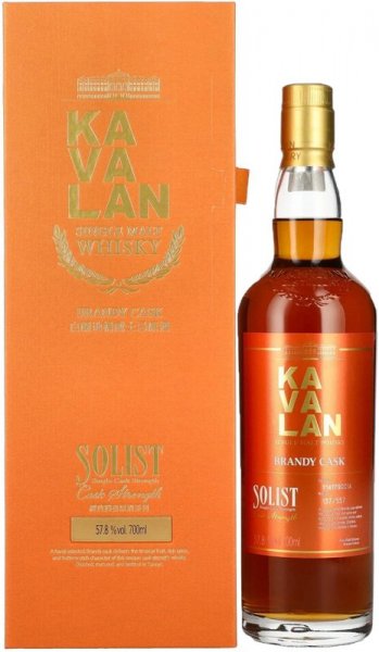 Виски Kavalan, "Solist" Brandy Single Cask (57,8%), gift box, 0.7 л