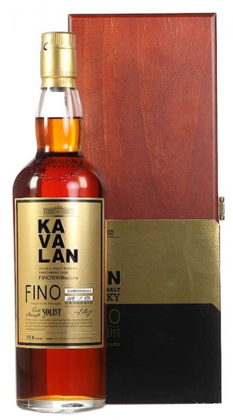 Виски Kavalan, "Solist" Fino Sherry Cask (58,6%), wooden box, 0.7 л