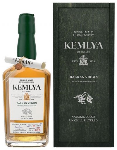 Виски "Kemlya" Balkan Virgin, wooden box, 0.7 л