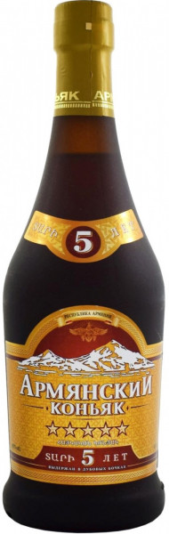 Коньяк Arcon, 5 Years Old, matte bottle, 0.5 л