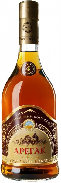 Коньяк Armenian Cognac "Aregak" 4 Stars, 0.5 л