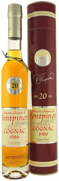 Коньяк Chateau de Fontpinot Millesime (20 years old) Grande Champagne, Premier Grand Cru Du Cognac (in box), 0.35 л