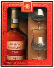 Коньяк Gaston de Lagrange V.S.O.P., gift box with 2 glasses, 0.7 л