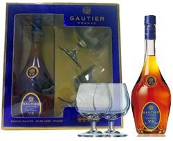 Коньяк Gautier V.S.O.P., gift box with two glasses, 0.7 л
