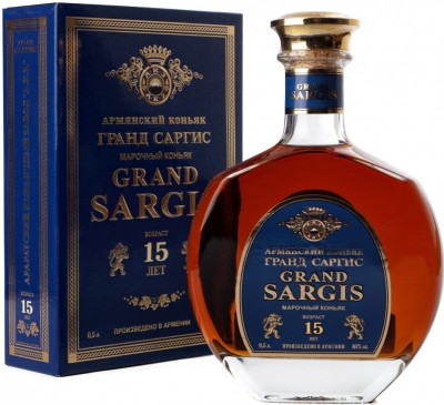 Коньяк "Grand Sargis" 15 Years Old, gift box, 0.5 л
