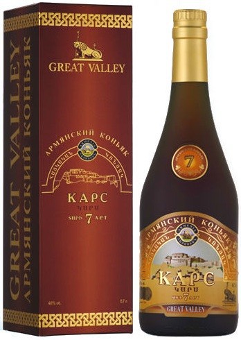 Коньяк Great Valley, "Kars" 7 years, gift box, 0.7 л