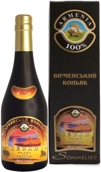 Коньяк Great Valley, "Sevan", 10 years, gift box, 0.5 л