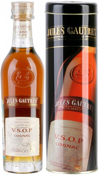 Коньяк "Jules Gautret" VSOP, in tube, 0.35 л
