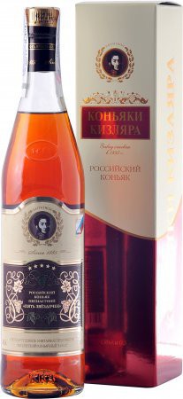 Коньяк Kizlyar cognac distillery, "5 stars", gift box, 0.5 л
