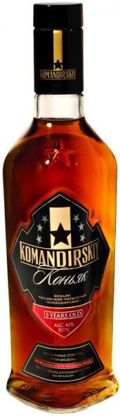 Коньяк "Komandirskiy" 5 Years Old, 0.375 л