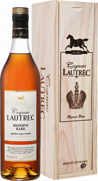 Коньяк "Lautrec" Reserve Rare, wooden box, 0.7 л