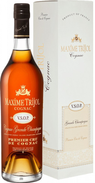 Коньяк "Maxime Trijol" VSOP, Grand Champagne Premier Cru, Cognac AOC, gift box, 0.7 л