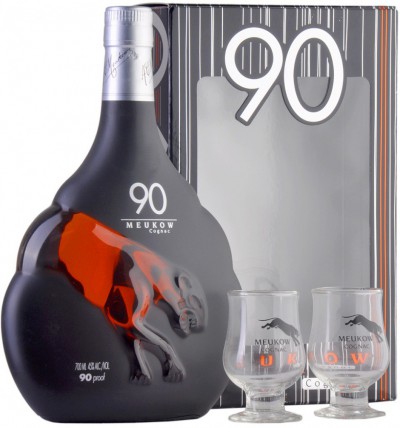 Коньяк Meukow, "90 Proof", gift box with 2 glasses, 0.7 л