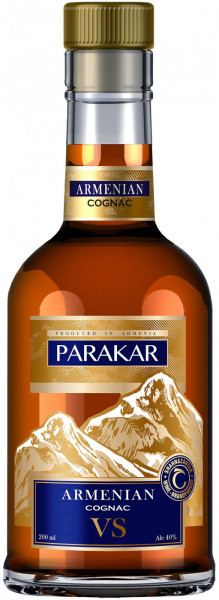 Коньяк "Parakar" VS, 0.2 л
