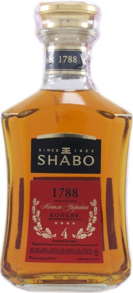 Коньяк "Shabo" 1788, 4*, 0.375 л