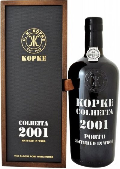 Портвейн Kopke, Colheita 2001 Porto, wooden box