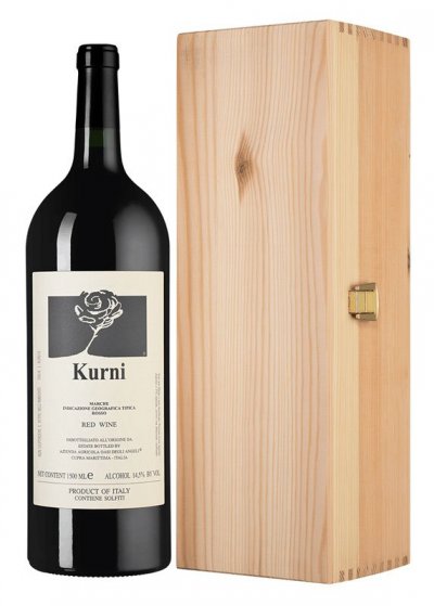 Вино Oasi degli Angeli, "Kurni", Marche Rosso IGT, 2020, wooden box, 1.5 л