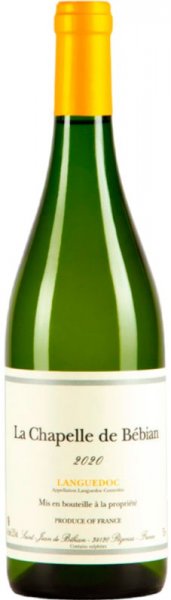 Вино "La Chapelle de Bebian" Blanc, Coteaux du Languedoc AOC, 2020