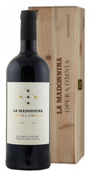 Вино La Madonnina, "Opera Omnia", Bolgheri DOC Superiore, 2015, wooden box, 3 л