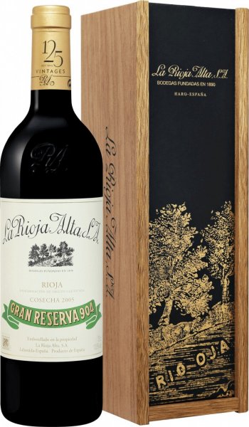 Вино La Rioja Alta, "Gran Reserva 904", Rioja DOC, 2005, wooden box