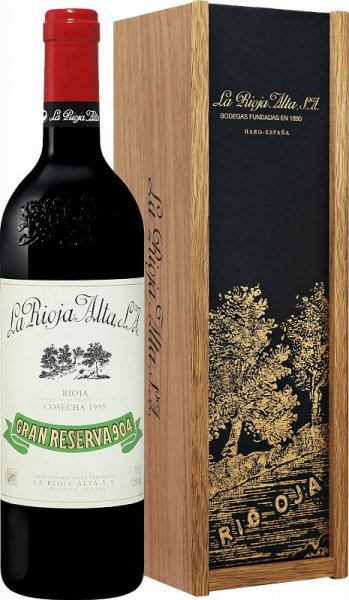 Вино La Rioja Alta, "Gran Reserva 904", Rioja DOC, 1995, wooden box