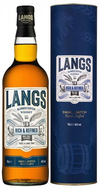 Виски "Langs" Rich & Refined, gift tube, 0.7 л