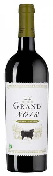 Вино "Le Grand Noir" Organique French Red Blend, Pays d'Oc IGP, 2021