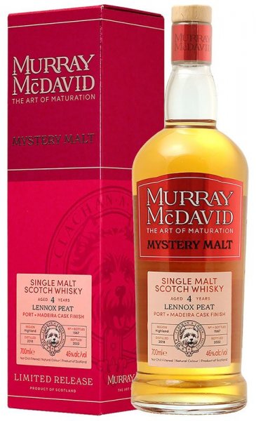 Виски Murray McDavid, "Mystery Malt" Lennox Peat 4 Years Old, gift box, 0.7 л