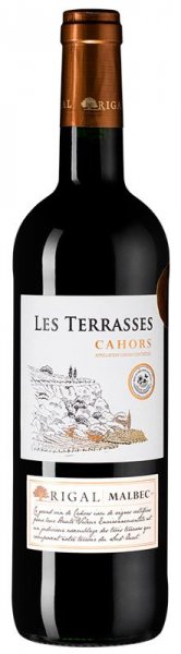 Вино Rigal, "Les Terrasses" Malbec, Cahors AOC, 2019