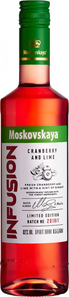 Ликер "Moskovskaya" Infusion, Cranberry and Lime, 0.5 л