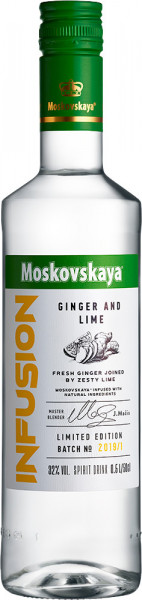 Ликер "Moskovskaya" Infusion, Ginger and Lime, 0.5 л