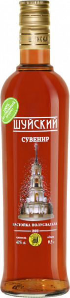 Ликер "Шуйский Сувенир", настойка полусладкая, 0.5 л
