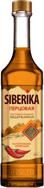 Ликер "Сиберика" Перцовая, Настойка горькая, 0.5 л