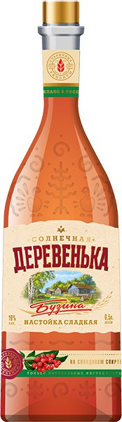 Ликер "Solnechnaya derevenka" Byzina-barinya, 0.5 л