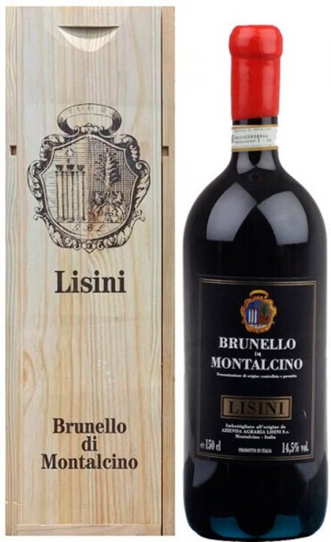 Вино Lisini, Brunello di Montalcino, 2017, wooden box, 1.5 л