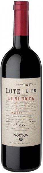 Вино Norton, "Lote" Lunlunta L-118, 2018
