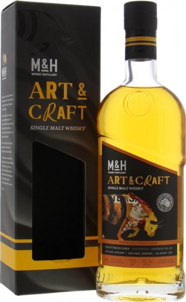 Виски M&H, "Art & Craft" Doppelbock Beer Casks, gift box, 0.7 л
