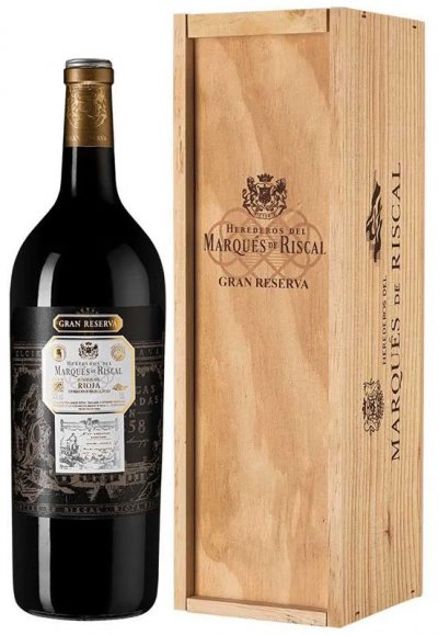 Вино "Herederos del Marques de Riscal" Rioja DOCa Gran Reserva, 2017, gift box, 1.5 л