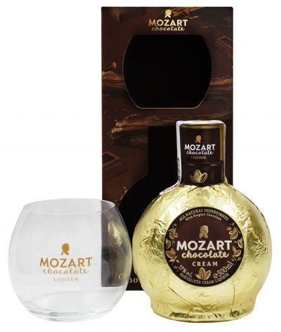 Ликер "Mozart" Chocolate Cream, gift box with glass, 0.5 л
