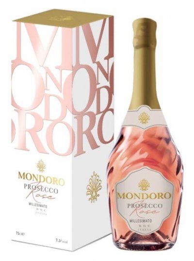 Игристое вино "Mondoro" Prosecco DOC Rose, gift box