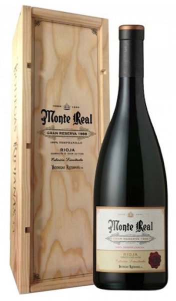 Вино "Monte Real" Gran Reserva Edicion Limitada, Rioja DOC, 1998, wooden box